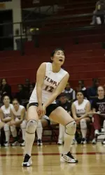Volleyball Nearly Topples Xavier, 3-2 Image