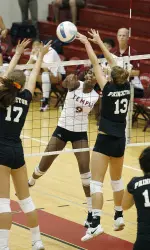 Volleyball Opens Up A-10 Play With 3-1 Victory Over Rhode Island Image