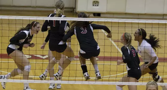 Burkert and Wallace Lead Volleyball to 3-1 Win at La Salle Image