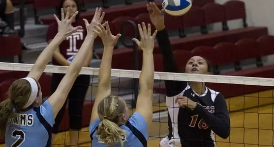 Volleyball Falls in Straight Sets in A-10 Match at Saint Louis Image