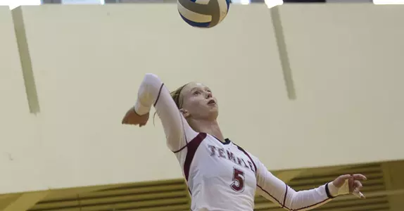 Volleyball Earns 10th Sweep of the Season With a 3-0 Win at La Salle Image