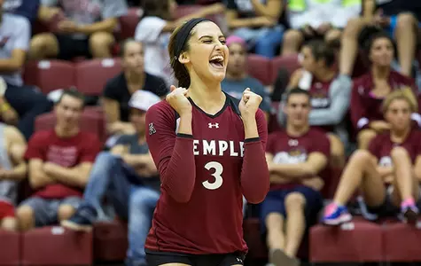 Strong Defense Powers Temple Volleyball to a 3-1 Win Over Houston Image