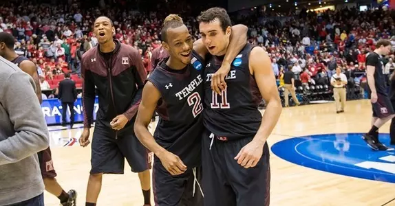 Cumming and DiLeo Celebrating at NCAA 2nd Rd.