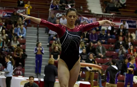 Women's Gymnastics Places Second at Bridgeport Image