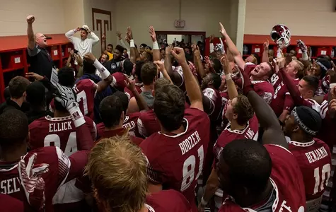 The Owls celebrate their Homecoming win over Tulane