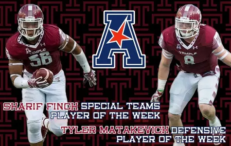 Two of the three Owls honored for the win over East Carolina