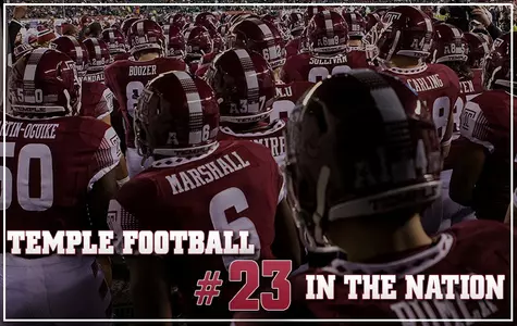 The Owls are #23rd in both major college football polls