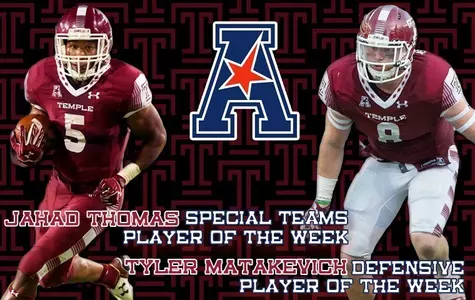 Matakevich and Jahad Thomas were named to the AAC Players of the Week list