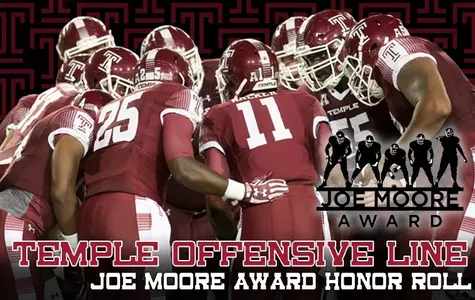 The offensive line made the Joe Moore Award Honor Roll