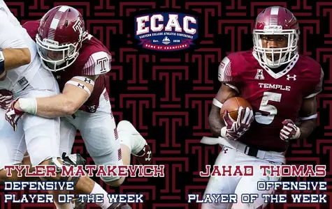 Matakevich and Jahad Thomas were named to the ECAC Players of the Week list