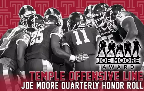 The offensive line made the Joe Moore Award Honor Roll for September