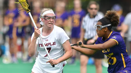 Temple Owls midfielder Lauren Zinkl (7) shown during an AAC lacrosse game. Temple beat ECU 18-5 on senior day for the Owls