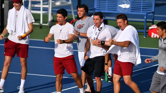 men's tennis celebration