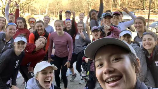 Temple Women's Rowing Selfie
