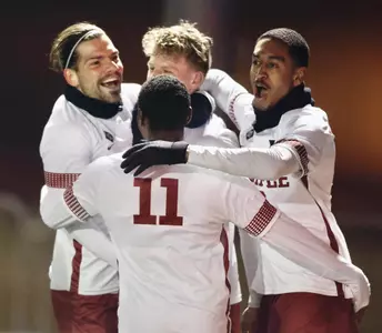 Men's Soccer Team Huddle