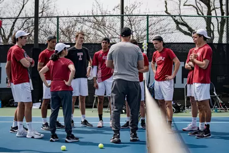 The team preps for a match last season