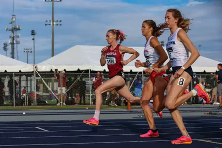 Temple's Laura Nicholson competes in the 1500 meters at the NCAA Track and Field East Regional meet in Jacksonville, Fla., Thursday, May 25, 2023. (Gary Lloyd McCullough for Temple University)