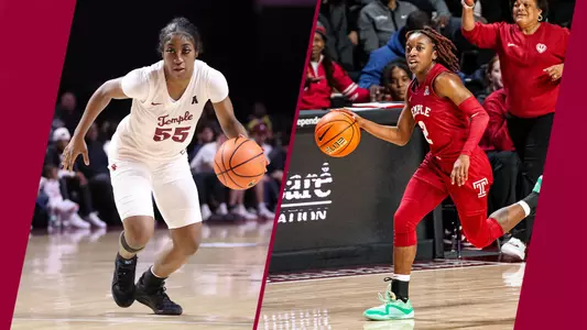 Tiarra East and Aleah Nelson 2023-24 Big 5 Awards
