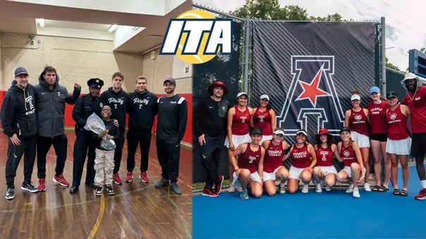 Temple Tennis Honored by ITA for Community Service