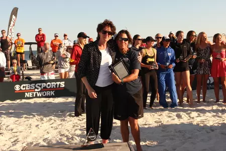 Nina Matthies and Kathy DeBoer at 2013 AVCA National Championships
