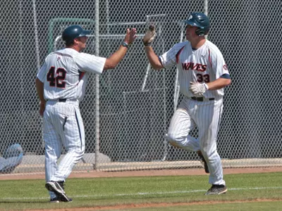 Sam Meyer clubbed a two-run homer in the fifth