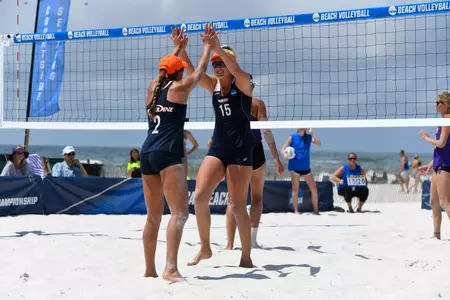 Skylar Caputo (2), Alexis Filippone (15) vs. LSU (NCAA photos