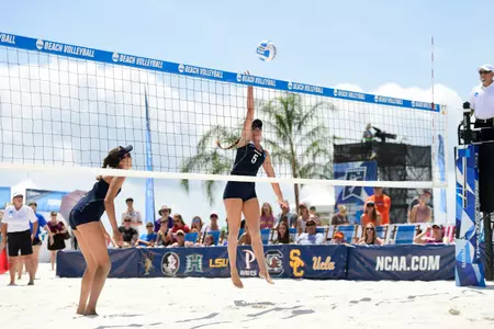 Gigi Hernandez (5), Heidi Dyer (22) vs. LSU (NCAA photos