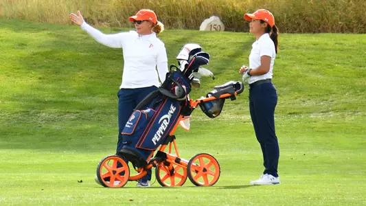 Laurie Gibbs and Momoka Kobori at Golfweek Conference Challenge