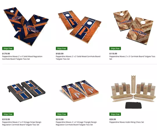 Pepperdine Bags and Jenga