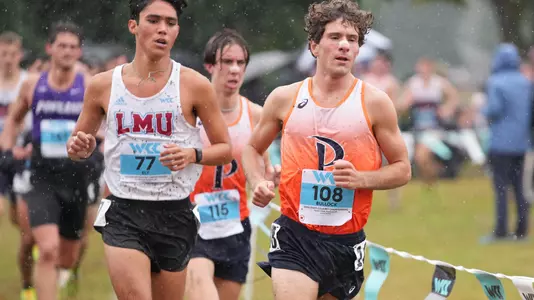 October 28, 2022; Portland, OR, USA; Pepperdine Waves runner Willard Bullock (108) during the WCC Cross Country Championships at Fernhill Park.