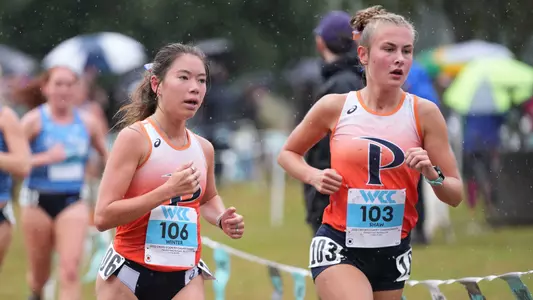 October 28, 2022; Portland, OR, USA; Pepperdine Waves runner Abby Winter (106) during the WCC Cross Country Championships at Fernhill Park.
