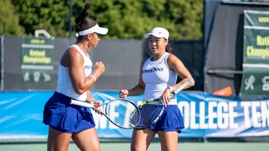 Janice Tjen and Savannah Broadus at the ITA Fall Nationals