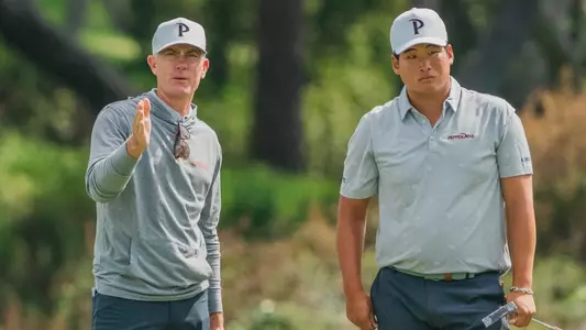 Sam Choi with Head Coach Michael Beard