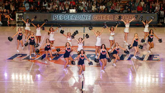 Pepperdine cheer at 2024 BOM