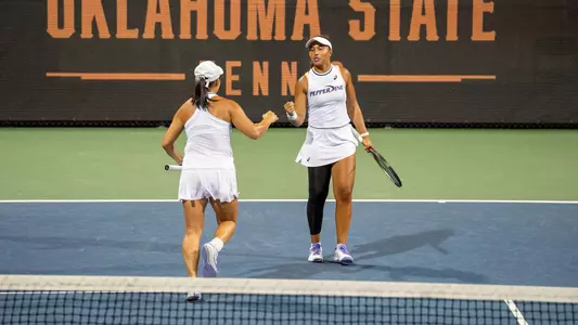 Savannah Broadus and Janice Tjen at the 2024 NCAA Doubles Championship