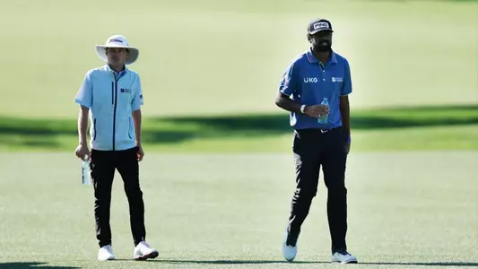 Joe Highsmith and Sahith Theegala at the Masters 2025 - Practice Round