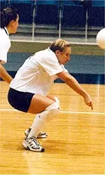 Junior outside hitter<br>Marcia Thiesen had<br>17 kills and 24 digs<br>against Seton Hall.