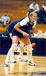 Redshirt junior Jen Nickels<br>led Pittsburgh with a<br>team-high seven kills<br>on 18 attempts.