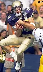 Pittsburgh wide receiver R.J. English grabs a John Turman pass in front of Kent State defensive back Nashville Dyer.