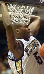 Isaac Hawkins dunks for two of his 18 points against Rutgers in the Panthers victory Saturday.