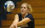 Allie Cherven had four kills and two blocks in the loss to UConn.