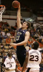 Pittsburgh's Aaron Gray (33) goes up for dunk