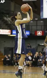 Mallorie Winn goes up for a shot in the first half.