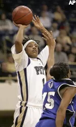 Shavonte Zellous had 29 points for Pitt in the upset win over West Virginia.