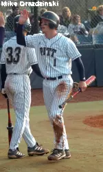 Panther first baseman Morgan Kielty launched his second homerun of the season in Pitt's 7-2 win Friday evening.