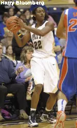 Junior Chelsea Cole pulled in a career-high 19 rebounds in Pitt's 76-75 overtime win at Austin Peay