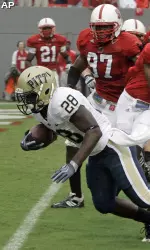Dion Lewis scores a touchdown in the first half.