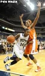 Jania Sims finished with 18 points and a game-high six assists vs. Syracuse