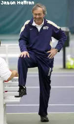 George Dieffenbach won his 300th match as head coach of the Pitt women's tennis team following Saturday's 4-3 win over St. John's