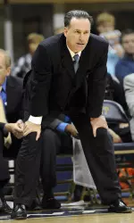 Pittsburgh head coach Jamie Dixon watches the play during the second half. (AP Photo/Don Wright)